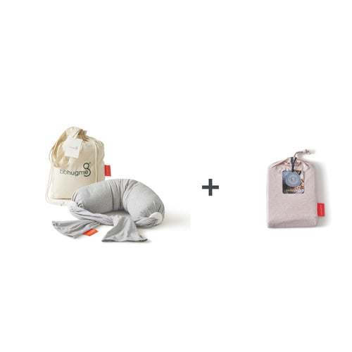 Nursing Pillow & Extra Cover Bundle - Pink