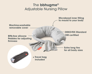 Award Winning Nursing Pillow with Washable Cover bbhugme