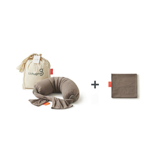 Nursing Pillow & Extra Cover Bundle - Hazel Brown