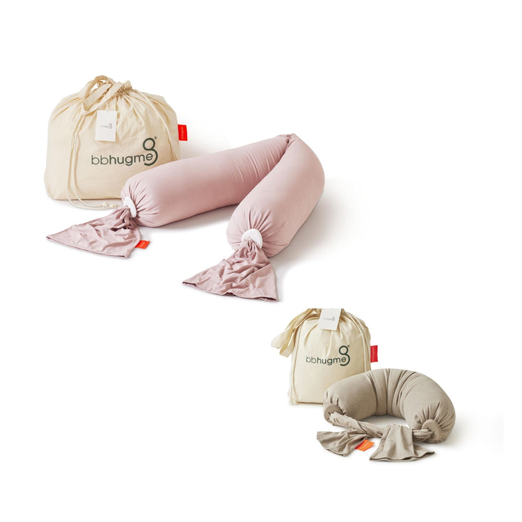 Pregnancy Pillow & Nursing Pillow Bundle - Dusty Pink