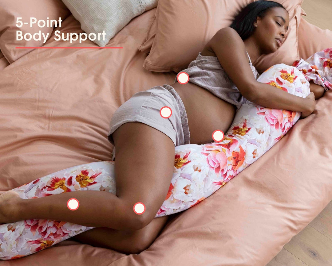 bbhugme Pregnancy Pillow 5Point BodySupport BlushingRoses