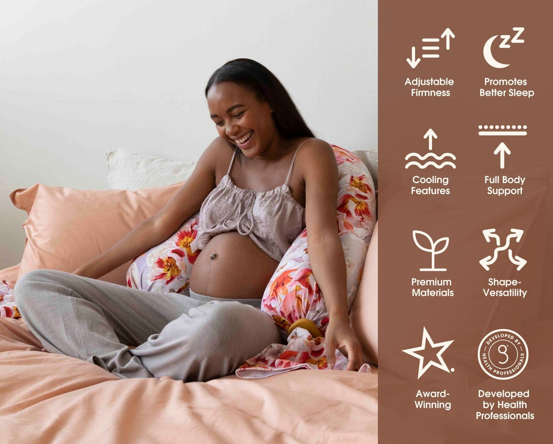 bbhugme Pregnancy Pillow Features BlushingRoses