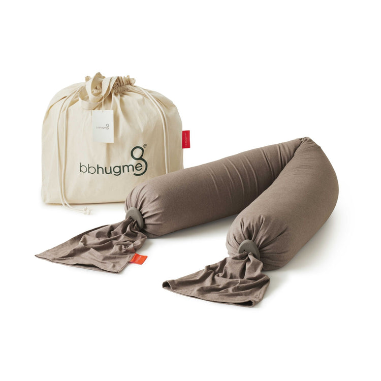 bbhugme Pregnancy Pillow Hazel Brown with travel bag
