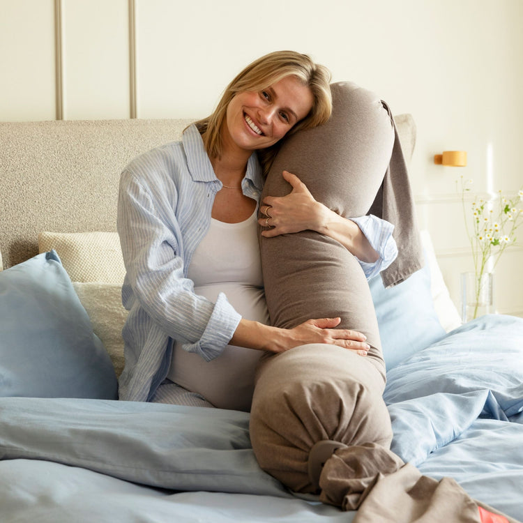 bbhugme Pregnancy Pillow Hazel Brown hugging pillow