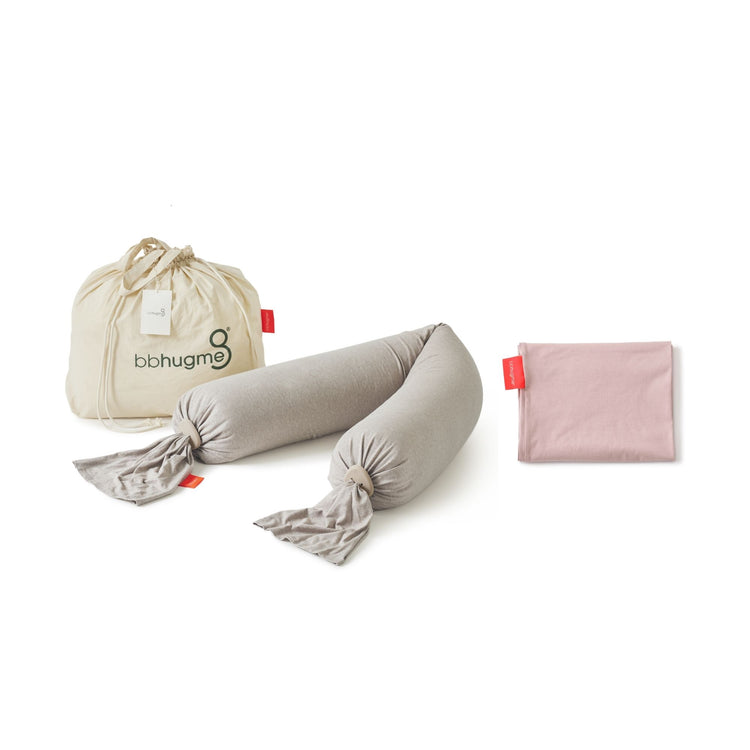 Pregnancy Pillow & Extra Cover Bundle - Seashell Beige