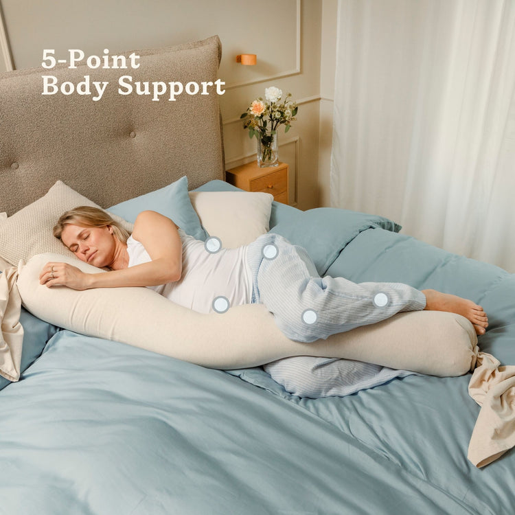 bbhugme Pregnancy Pillow Soft white 5 point body support